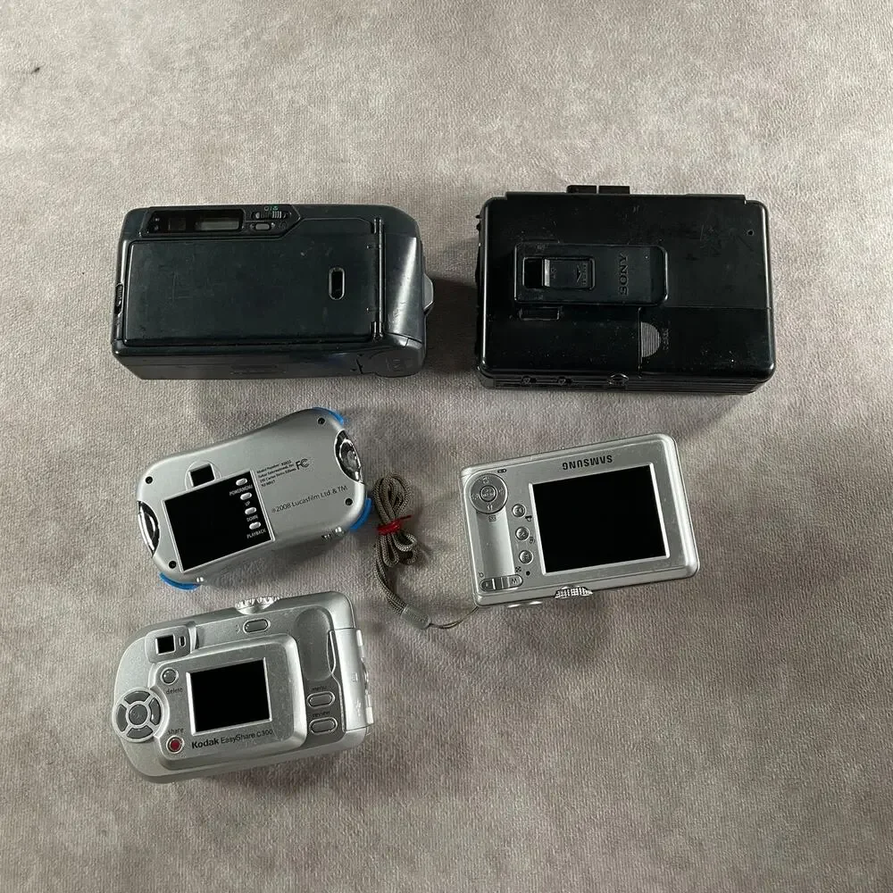 PARTS Sony Walkman WM-AF23 Pentax IQZoom Samsung Digimax Kodak Film Digital Lot